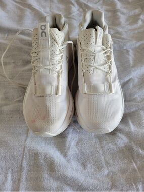 On Cloud White Running Sneakers